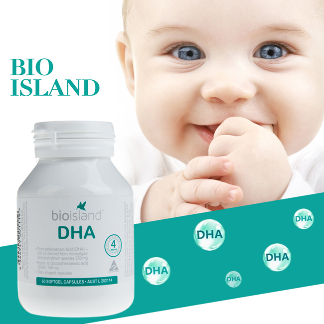 Dầu cá Bio Island bổ sung DHA cho trẻ an toàn với trẻ trên 1 tháng tuổi