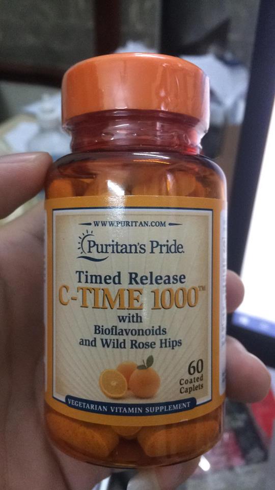 Viên uống Vitamin C Puritan's Pride 1000mg Mỹ - Hỗ trợ tăng cường sức đề kháng và làm đẹp da - Hộp 100 viên tự nhiên