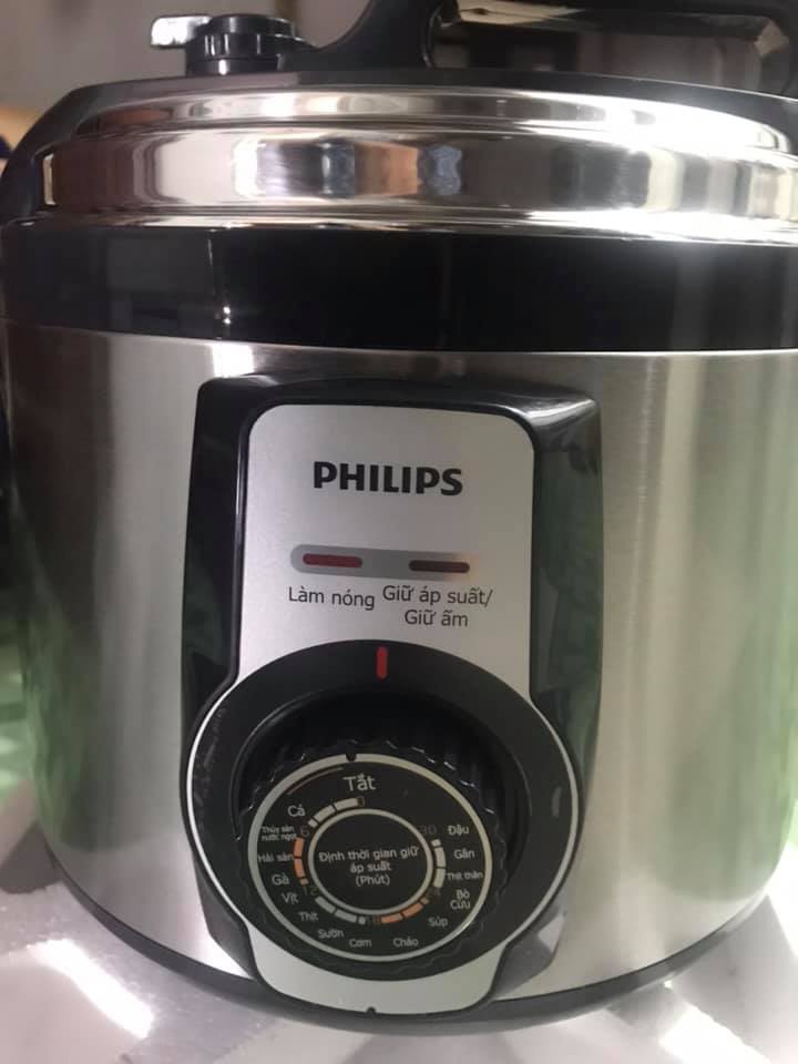 Nồi Áp Suất Điện Cơ Philips HD2103/66 5 Lít Đa Năng - Tiện Lợi, Nấu Ăn Nhanh Chóng, 14 Chế Độ Nấu Tự Động, Phù Hợp Gia Đình