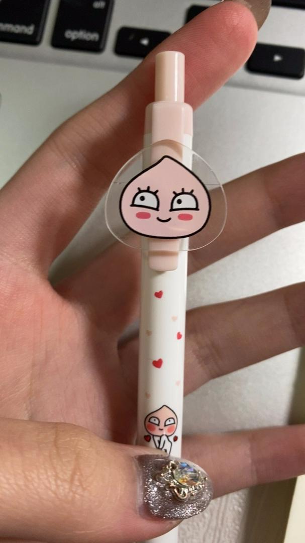 Bộ 3 bút bi gel đen 0.38mm Deli họa tiết Kakao Friends A487 - Bút viết dễ thương, phù hợp cho ghi chép và luyện chữ tự nhiên.