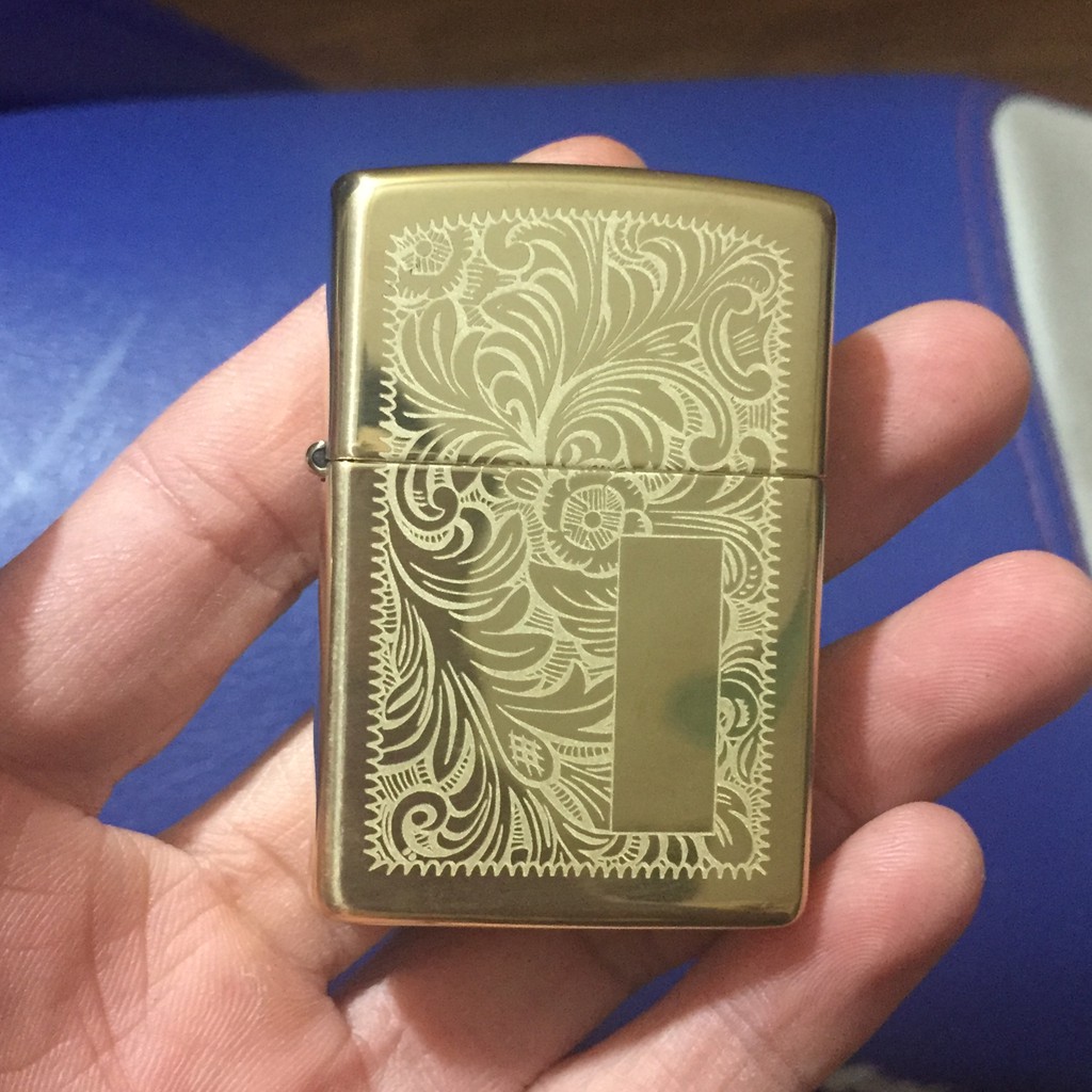 Bật Lửa Zippo Venetian Brass 352B Đồng Vàng Họa Tiết Ý - Thiết Kế Tinh Xảo Sang Trọng Dành Cho Người Sành Điệu