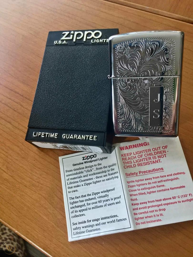 Bật Lửa Zippo Venetian 352 Chrome - Hoa Văn Khắc Chìm Sang Trọng, Thiết Kế Đẳng Cấp USA, Phong Cách Classic