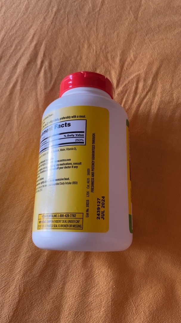 Vitamin D3 2000IU Kirkland - Viên Uống Bổ Sung Vitamin D Chất Lượng Từ Mỹ, Hỗ Trợ Xương Khớp và Hệ Miễn Dịch, Hộp 600 Viên