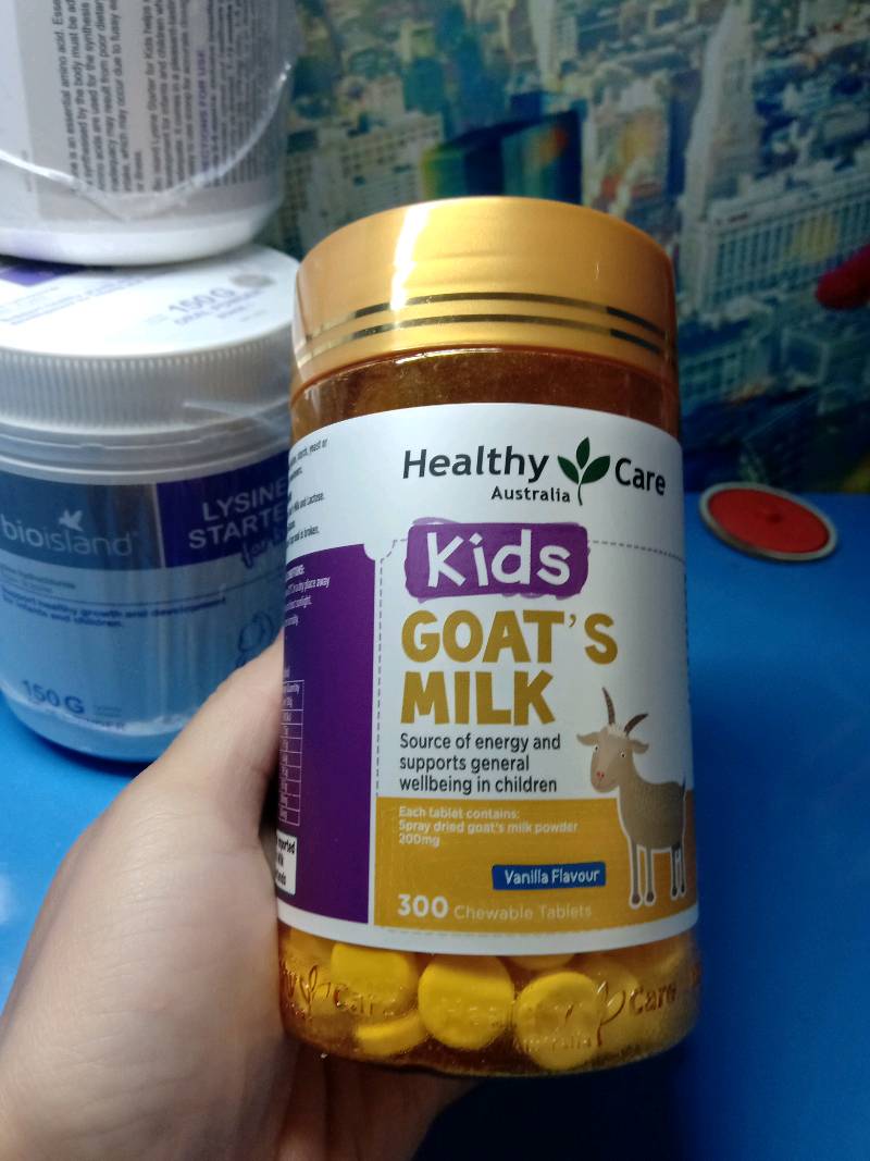 Sữa Dê Cô Đặc Dạng Viên Goat Milk Healthy Care Úc - Bổ Sung Dinh Dưỡng, Hương Vị Socola & Vani, 300 Viên, Dành Cho Mọi Lứa Tuổi