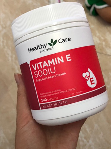 Viên uống Vitamin E Healthy Care 500IU 200 viên - Bổ sung Vitamin E làm đẹp da và tóc, hàng Úc chính hãng