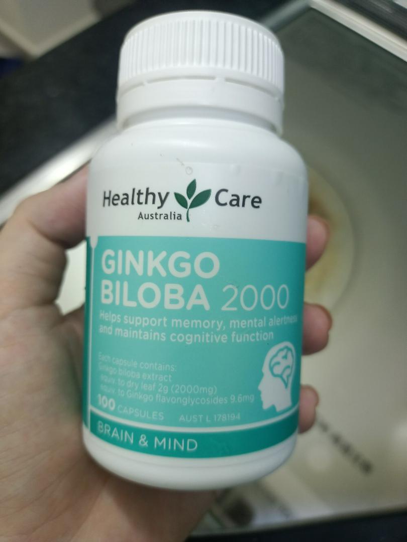 Viên uống Ginkgo Biloba Healthy Care 2000mg Úc - Hỗ trợ tuần hoàn não, cải thiện trí nhớ và khả năng tập trung, bảo vệ sức khỏe toàn diện