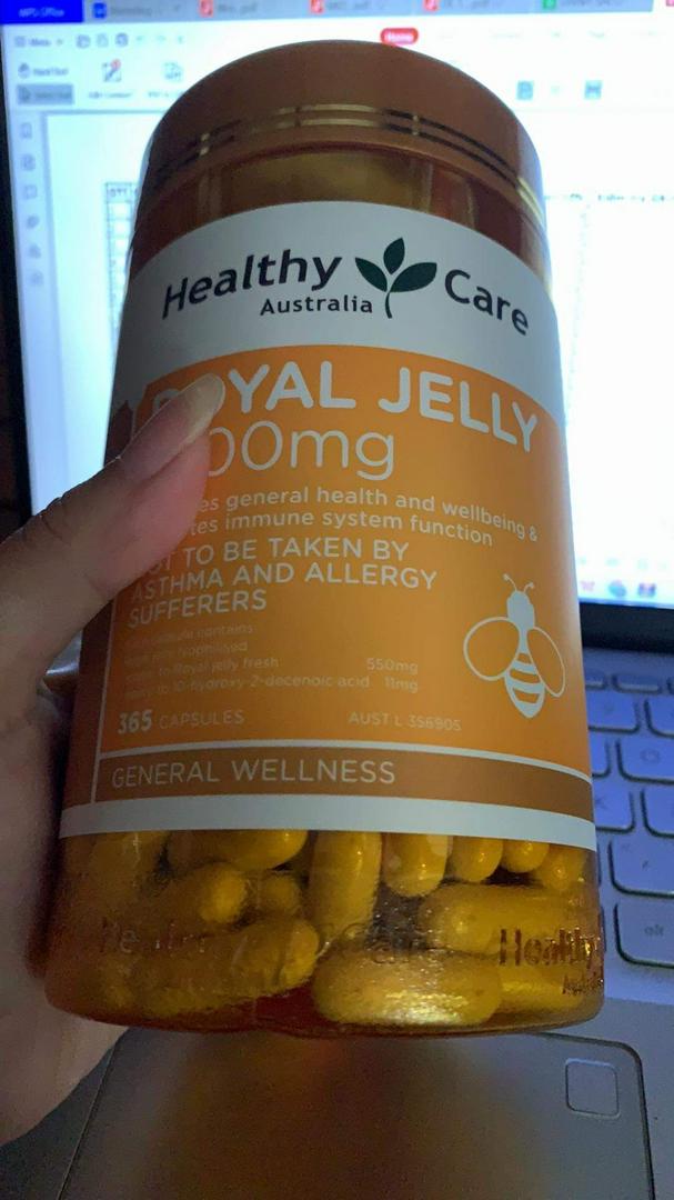 Sữa Ong Chúa Royal Jelly 1000mg Healthy Care Úc - Viên Uống Bổ Sung Dinh Dưỡng Làm Đẹp Da và Tăng Cường Sức Khỏe 365 Viên