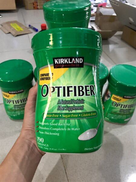 Bột Hòa Tan Bổ Sung Chất Xơ Kirkland Signature Optifiber 760g - Hỗ Trợ Tiêu Hóa, Không Đường, Dễ Dàng Hấp Thụ Cho Sức Khỏe Tốt Hơn