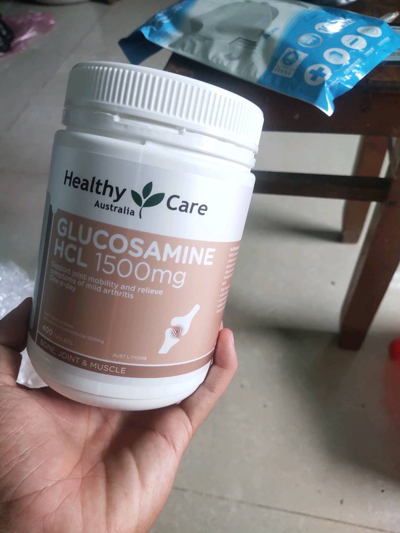 Viên uống bổ khớp Healthy Care Glucosamine HCL 1500mg - Hộp 400 viên hỗ trợ sức khỏe xương khớp cho nam nữ, thể thao, vận động