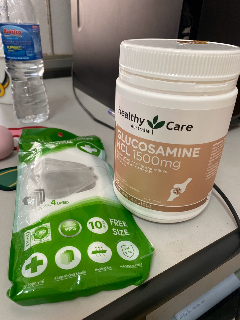 Viên uống bổ khớp Healthy Care Glucosamine HCL 1500mg - Hộp 400 viên hỗ trợ sức khỏe xương khớp cho nam nữ, thể thao, vận động