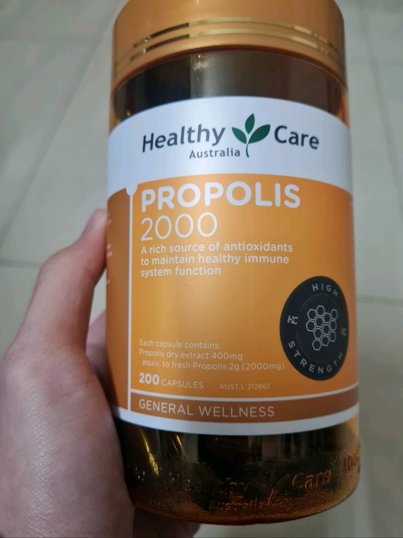 Keo Ong Healthy Care Propolis 2000mg - Hỗ Trợ Tăng Cường Sức Khỏe Từ Thiên Nhiên - Hộp 200 Viên Chất Lượng Cao