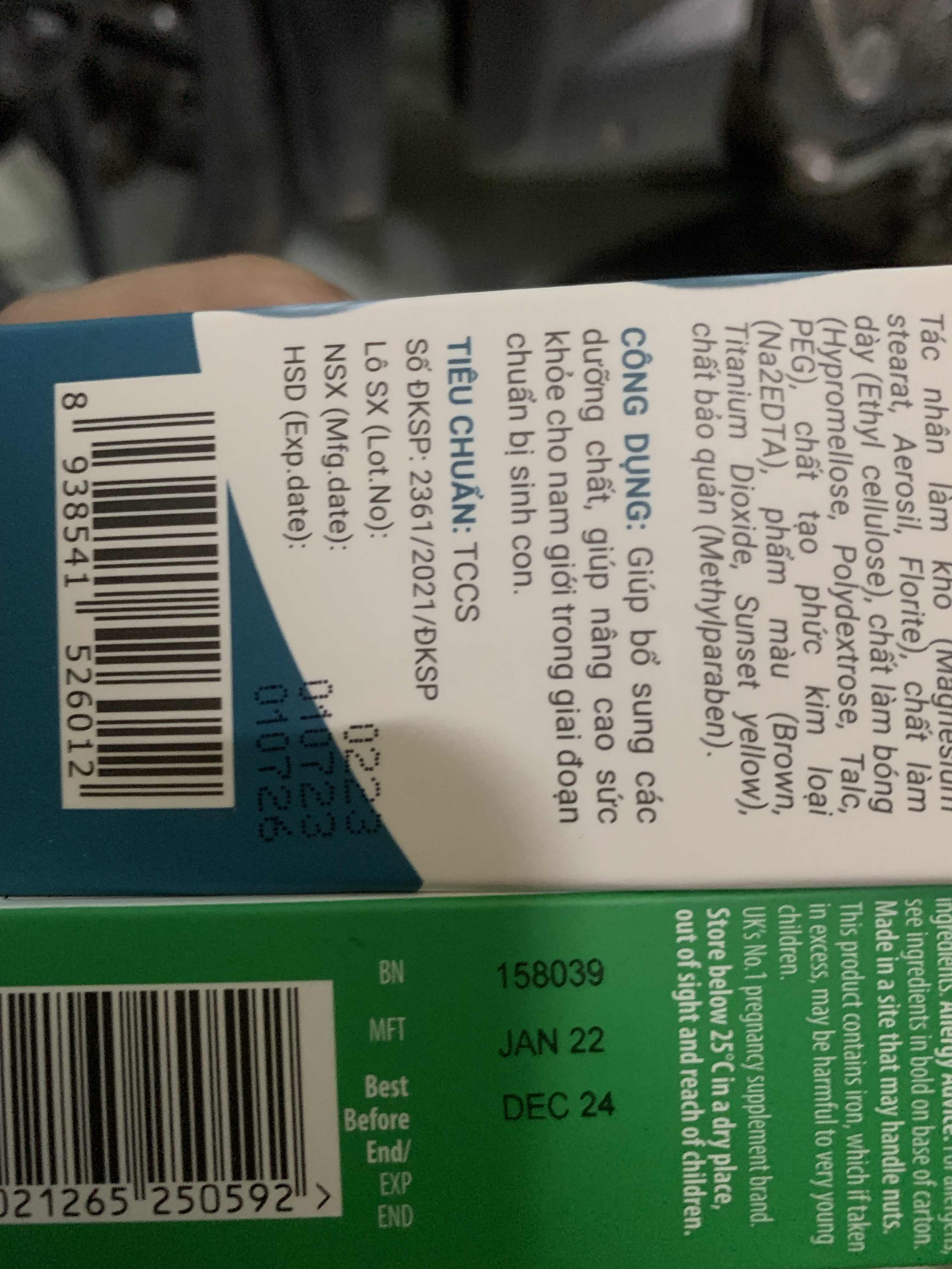 Viên uống Pregnacare Before Conception - Hỗ trợ tăng khả năng thụ thai cho phụ nữ chuẩn bị mang thai - 30 viên bổ sung vitamin và khoáng chất thiết yếu.