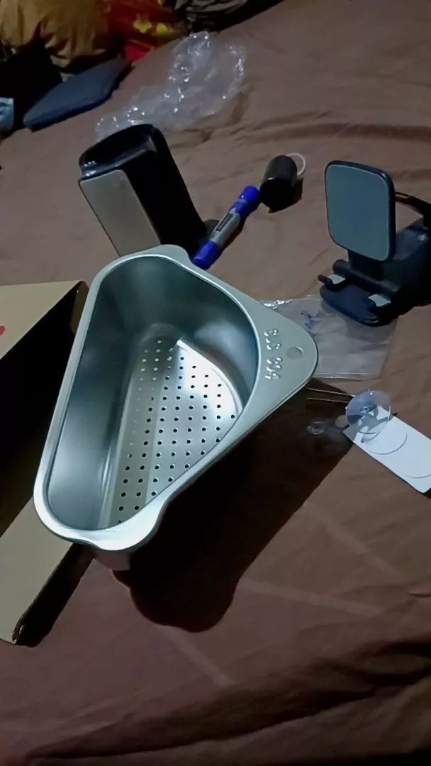 Rổ Treo Góc Chậu Rửa Chén Đa Năng Inox 304 - Dụng Cụ Tiện Ích Cho Nhà Bếp Kèm Sticker & Keo Dán Siêu Dính