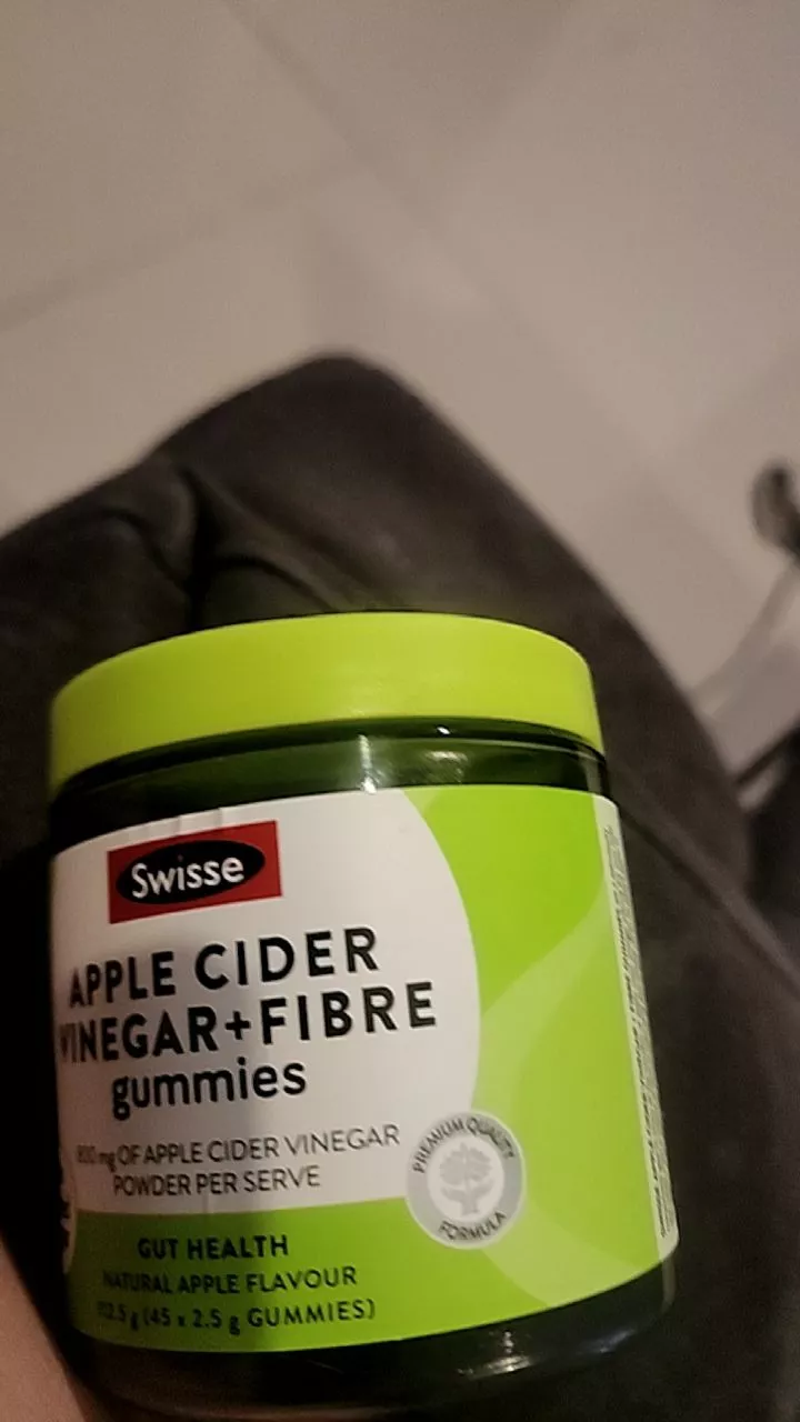 Kẹo Dẻo Giấm Táo Swisse Apple Cider Vinegar & Fibre - Hỗ Trợ Giảm Cân Từ Thành Phần Tự Nhiên, Hương Vị Táo Thơm Ngon