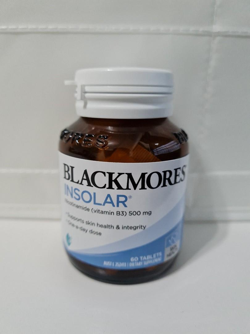 Viên Uống Đẹp Da Blackmores Insolar 500mg - Tăng Cường Vitamin B3, Giúp Da Căng Mịn và Khỏe Mãi
