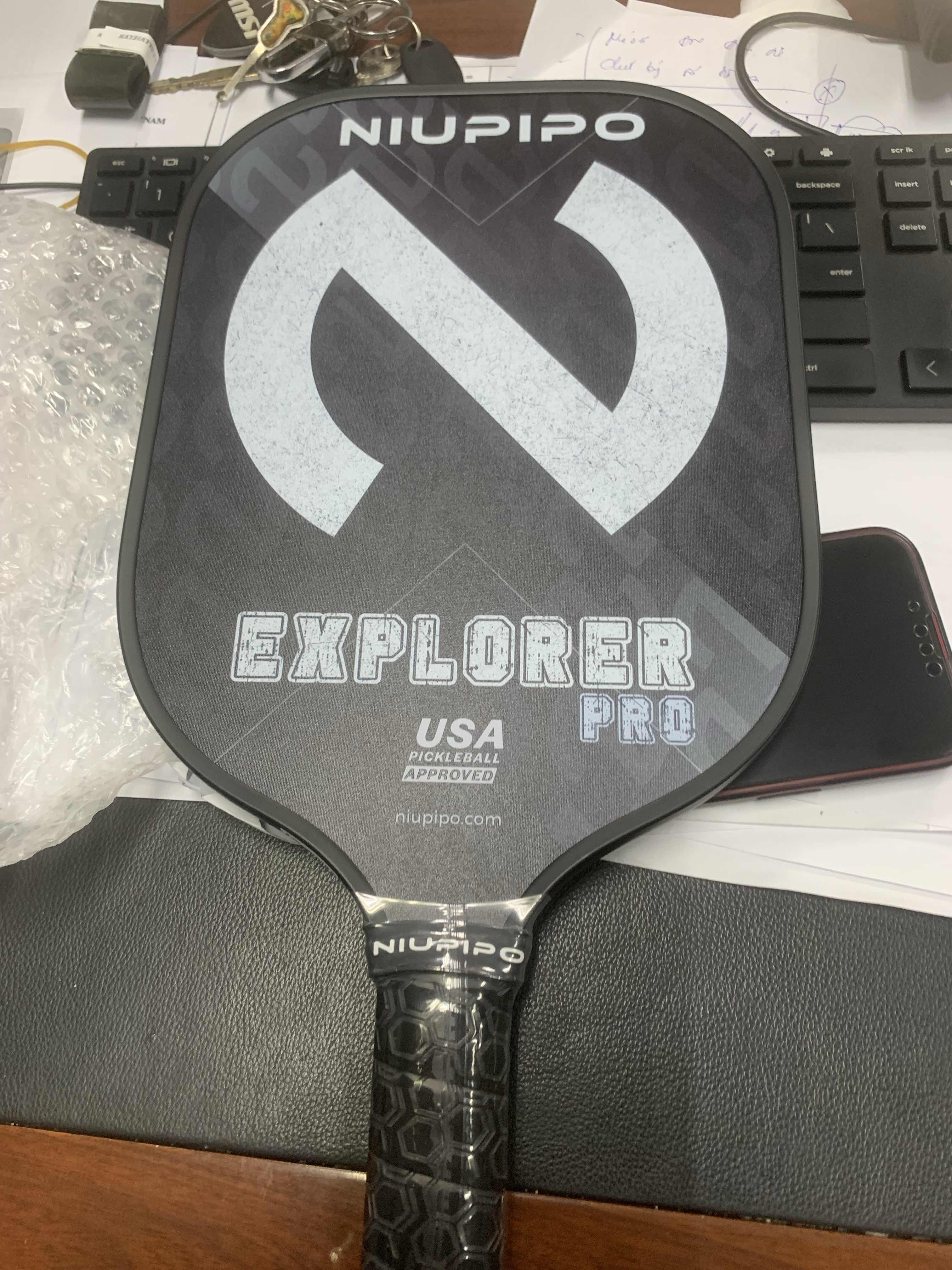 Vợt Pickleball Niupipo Explorer Pro Graphite N-01 - Thiết Kế Tinh Tế, Độ Bền Cao, Hoàn Hảo cho Người Chơi Chuyên Nghiệp