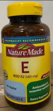 Vitamin E 400 IU Nature Made - Bổ Sung Vitamin E Tổng Hợp Giúp Đẹp Da, Mượt Tóc, Hỗ Trợ Sức Khỏe Nữ Giới - Hộp 300 Viên