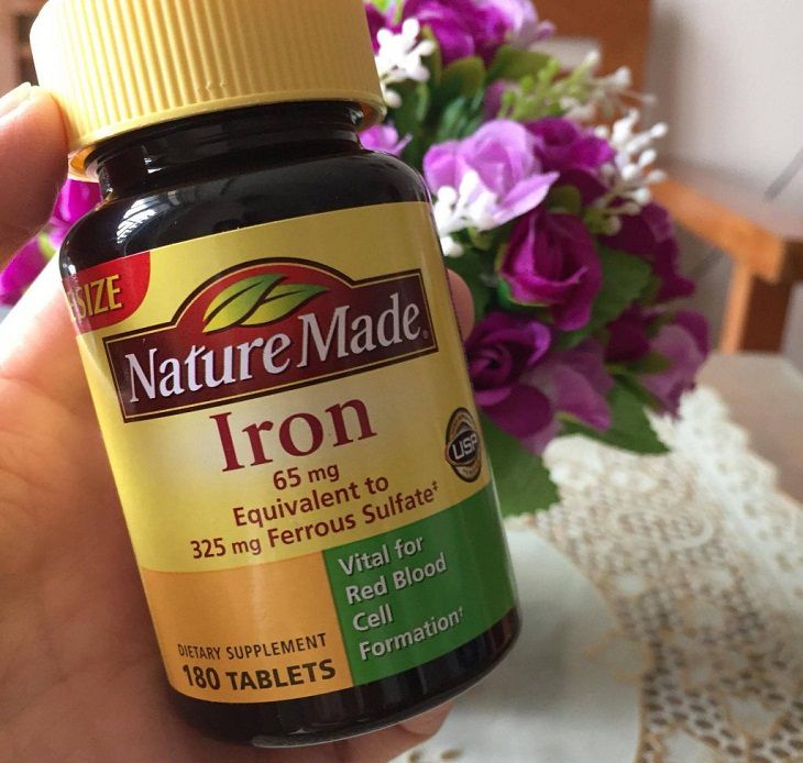 Viên uống bổ sung sắt Nature Made Iron 65mg - Hỗ trợ sức khỏe cho bà bầu, phòng ngừa thiếu máu, tăng cường miễn dịch, 365 viên