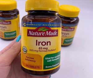 Viên uống bổ sung sắt Nature Made Iron 65mg - Hỗ trợ sức khỏe cho bà bầu, phòng ngừa thiếu máu, tăng cường miễn dịch, 365 viên