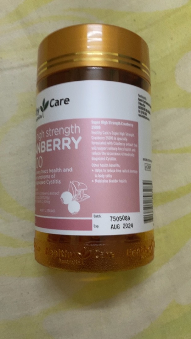 Viên Uống Hỗ Trợ Đường Tiết Niệu Healthy Care Cranberry 25000mg - Chiết Xuất Nam Việt Quất Tự Nhiên, Hộp 90 Viên
