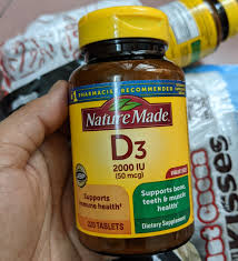 Viên Uống Vitamin D3 Nature Made 50 mcg 2000 IU - Tăng Cường Sức Khỏe Xương Răng, Hỗ Trợ Hấp Thụ Canxi, Giải Pháp Bổ Sung Thiết Yếu