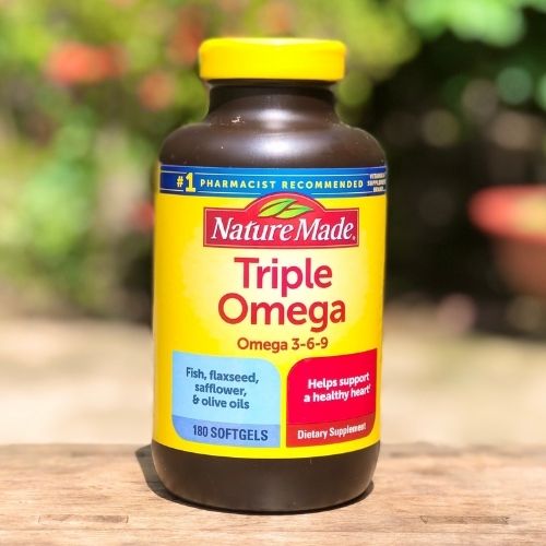 Viên uống Omega 3 6 9 Nature Made - Hỗ trợ tim mạch và não bộ, bổ sung dưỡng chất, 180 viên, Hàng Mỹ chính hãng