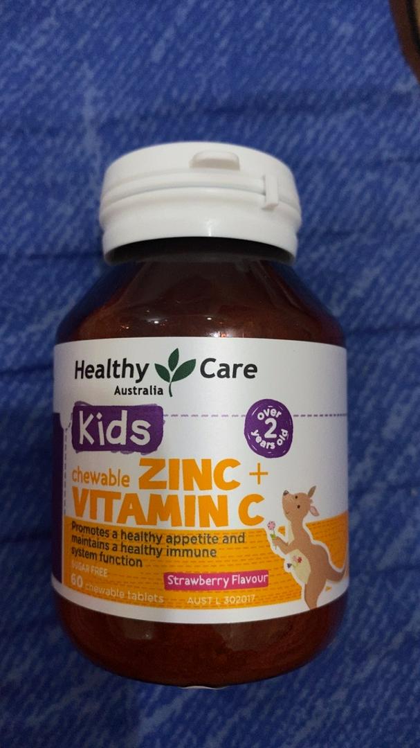 Viên nhai kẽm Zinc + Vitamin C Healthy Care cho trẻ từ 2-12 tuổi - Hỗ trợ tăng cường miễn dịch, giúp bé ăn ngon, hấp thu tốt