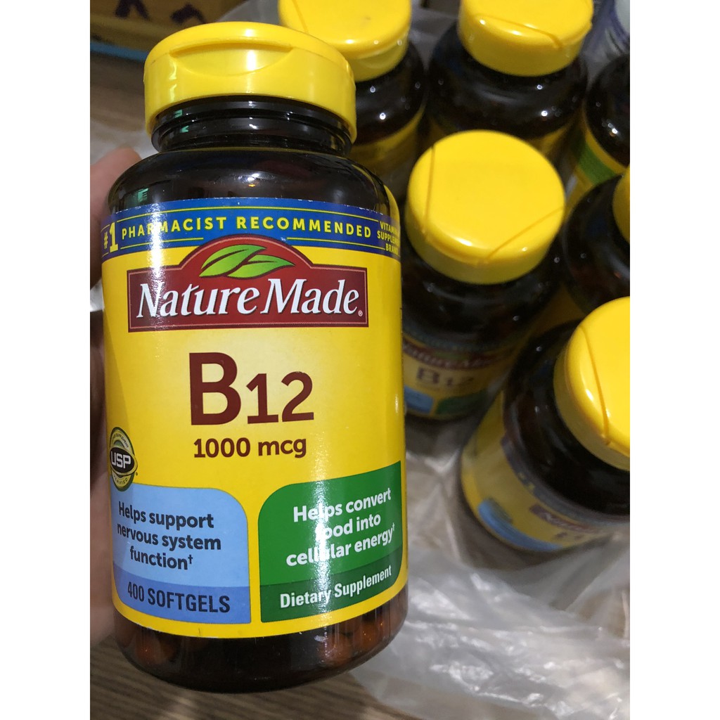 Viên uống bổ sung Vitamin B12 Nature Made 1000 Mcg - Hỗ trợ sức khỏe, tăng cường năng lượng, 90 viên cho người ăn chay và phụ nữ mang thai