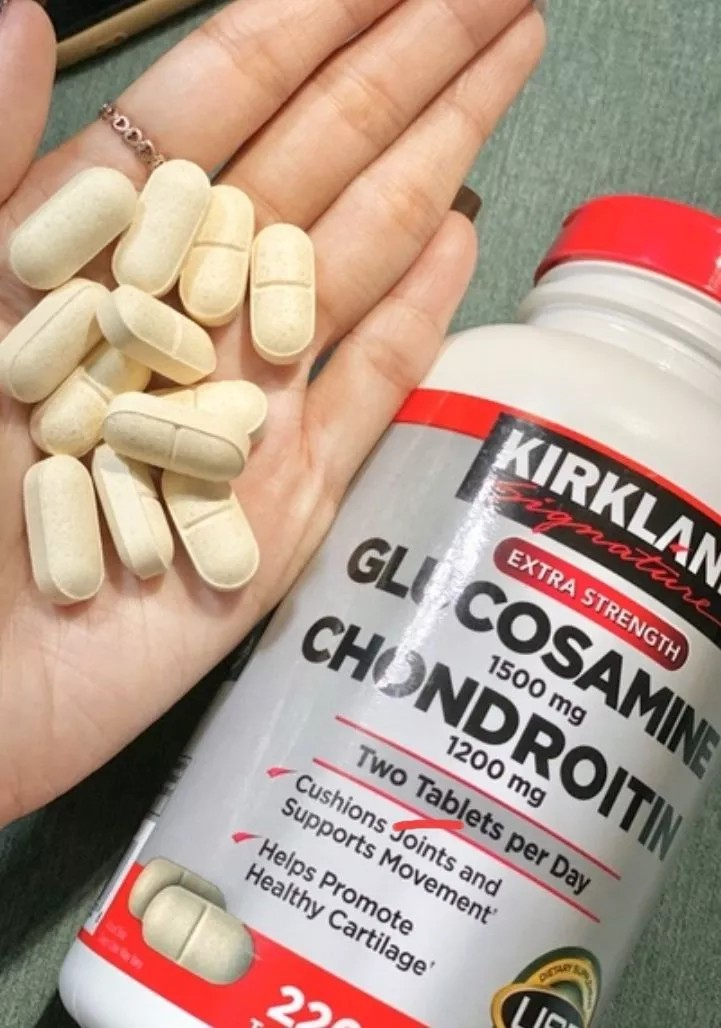 Viên uống Glucosamine 1500mg Kirkland Mỹ - Thực phẩm chức năng hỗ trợ xương khớp khỏe mạnh, giảm đau, phục hồi chấn thương, 220 viên