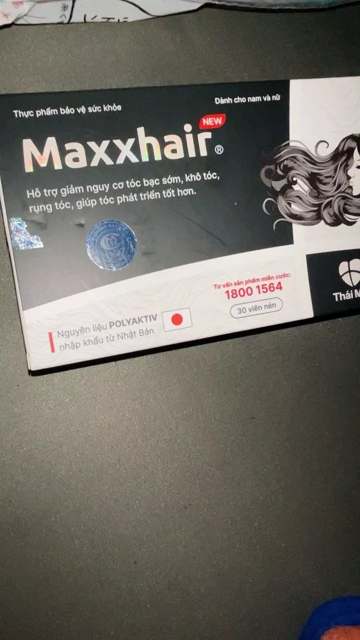 Viên uống Maxxhair Hỗ Trợ Giảm Rụng Tóc - Bổ Sung Dưỡng Chất Phục Hồi Tóc, Hộp 30 Viên cho Nam Nữ Trưởng Thành