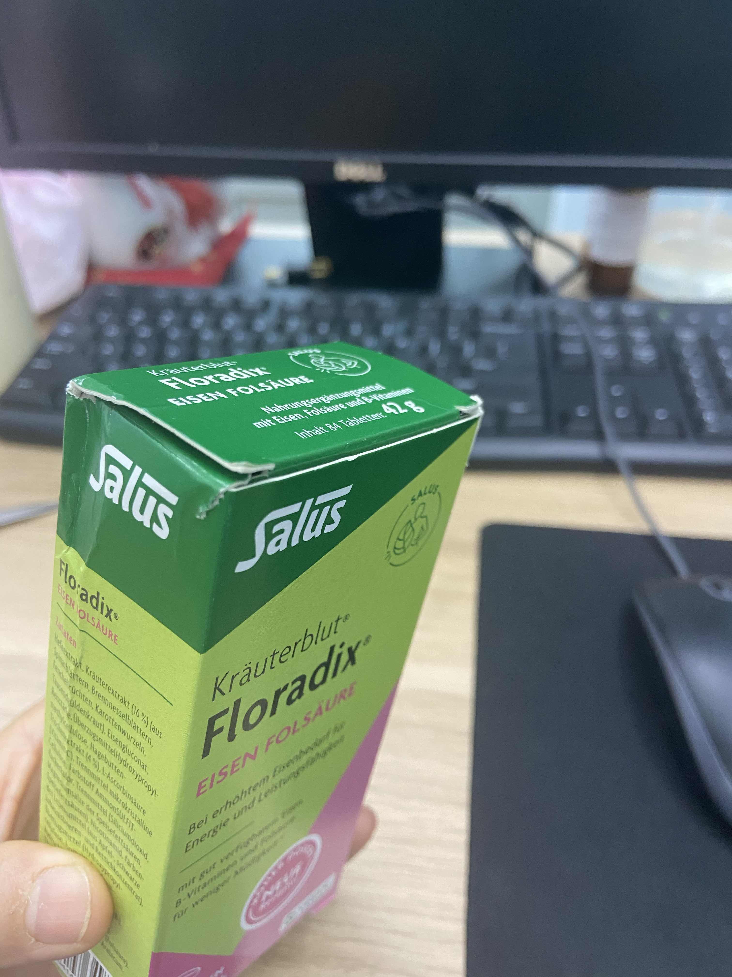 Viên Uống Bổ Sung Sắt Axit Folic Salus Floradix 84 Viên - Hỗ Trợ Tái Tạo Máu, Tăng Cường Sức Khỏe, Thiếu Sắt, Vitamin C