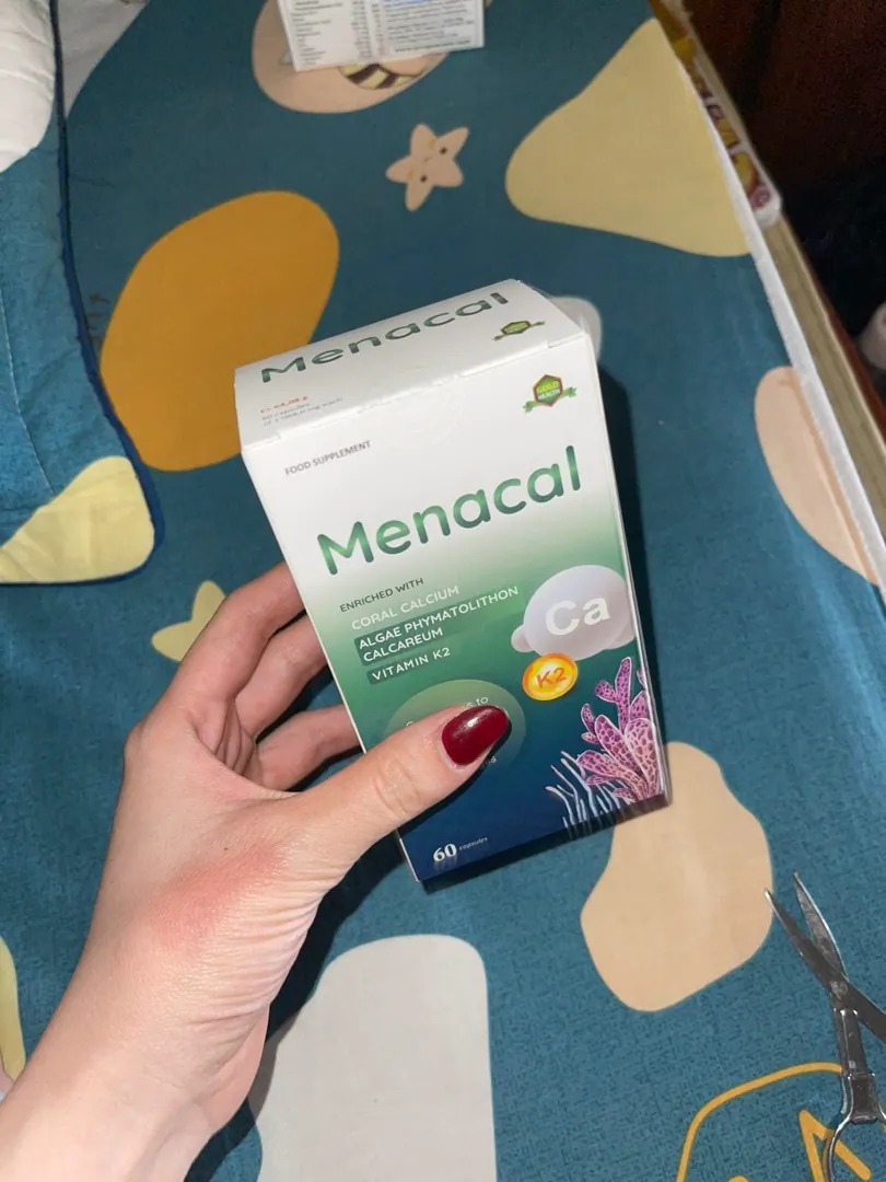 Viên uống bổ sung canxi Menacal - Hỗ trợ chắc khỏe xương, răng với vitamin D3, K2 cho trẻ em và người lớn - Hộp 60 viên