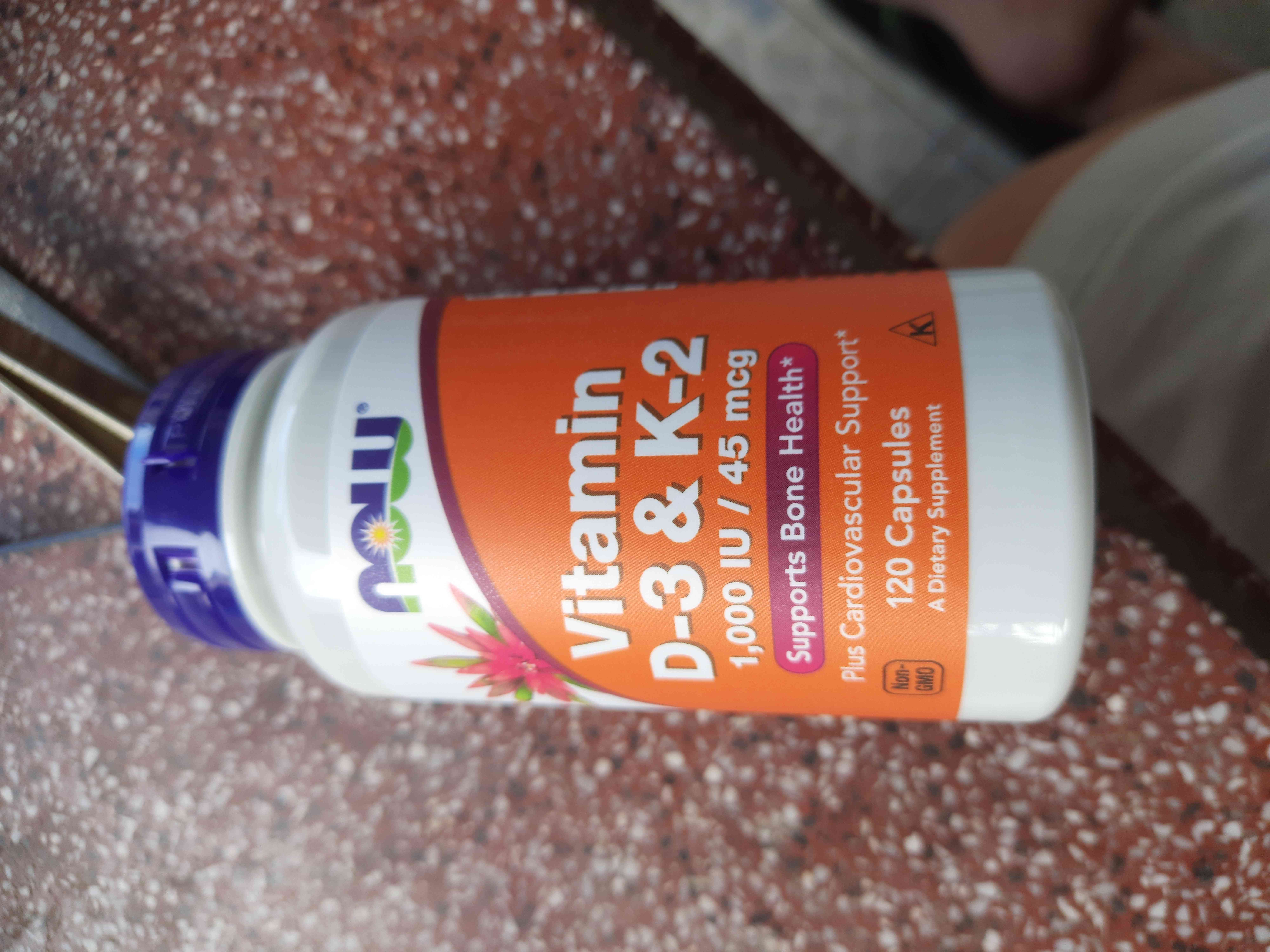 Viên bổ sung Vitamin D3 và K2 1000IU/45mcg Now Foods của Mỹ - Hỗ trợ sức khỏe xương khớp, bổ sung canxi, dễ uống, 120 viên
