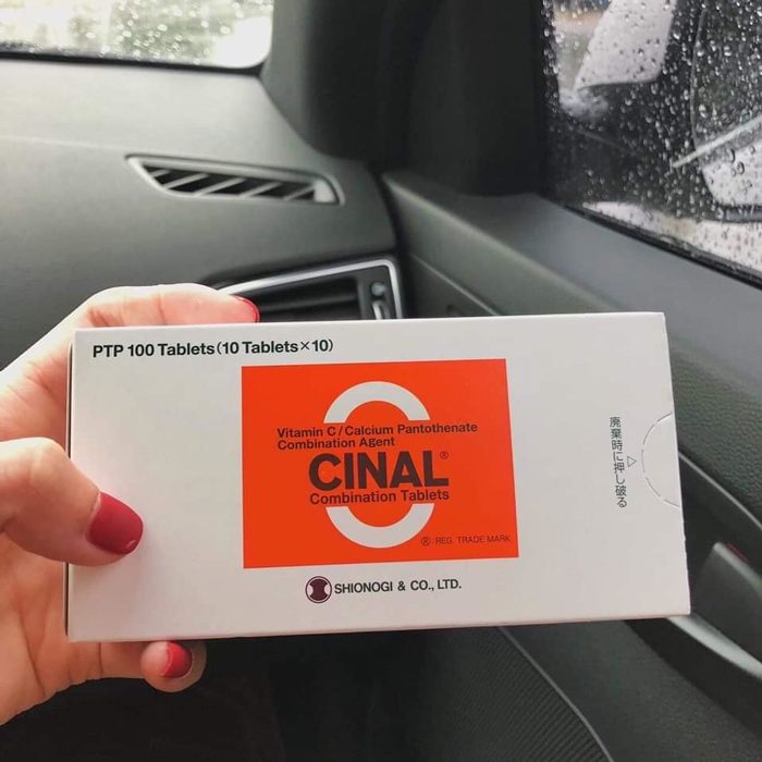 Viên uống vitamin C hỗ trợ trắng da, mờ nám Cinal C Nhật Bản