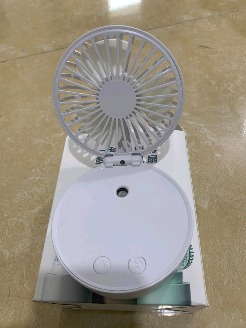 Quạt Mini Phun Sương Kết Hợp Đèn Ngủ Jiashi QMN03 - Quạt Cầm Tay Đa Năng Xông Tinh Dầu Nhiều Màu Sắc, 3 Tốc Độ Gió