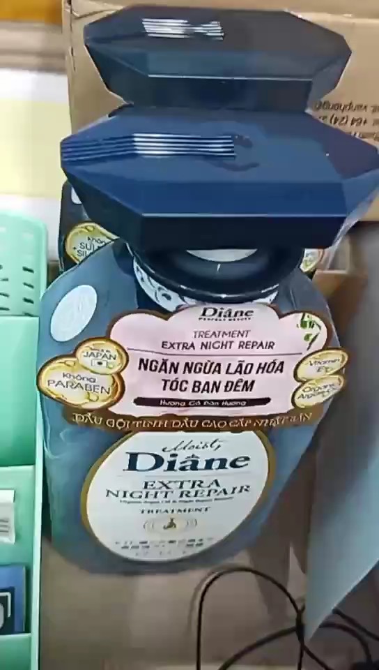 Cặp Dầu Gội Xả Trẻ Hóa Tóc Moist Diane Extra Night Repair - Dưỡng ẩm, Phục hồi Tóc Hư Tổn, Hương Thơm Thư Giãn