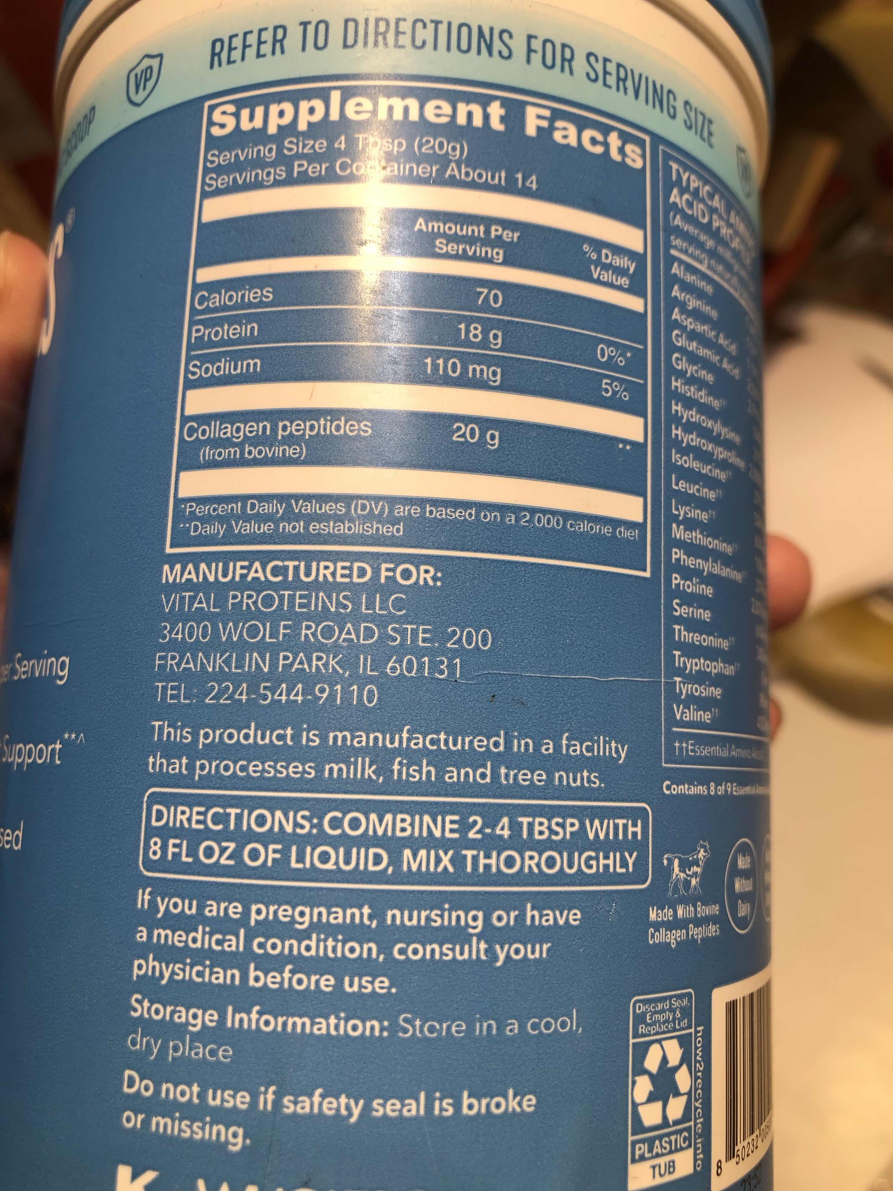 Bột Collagen Thủy Phân Vital Proteins Collagen Peptides