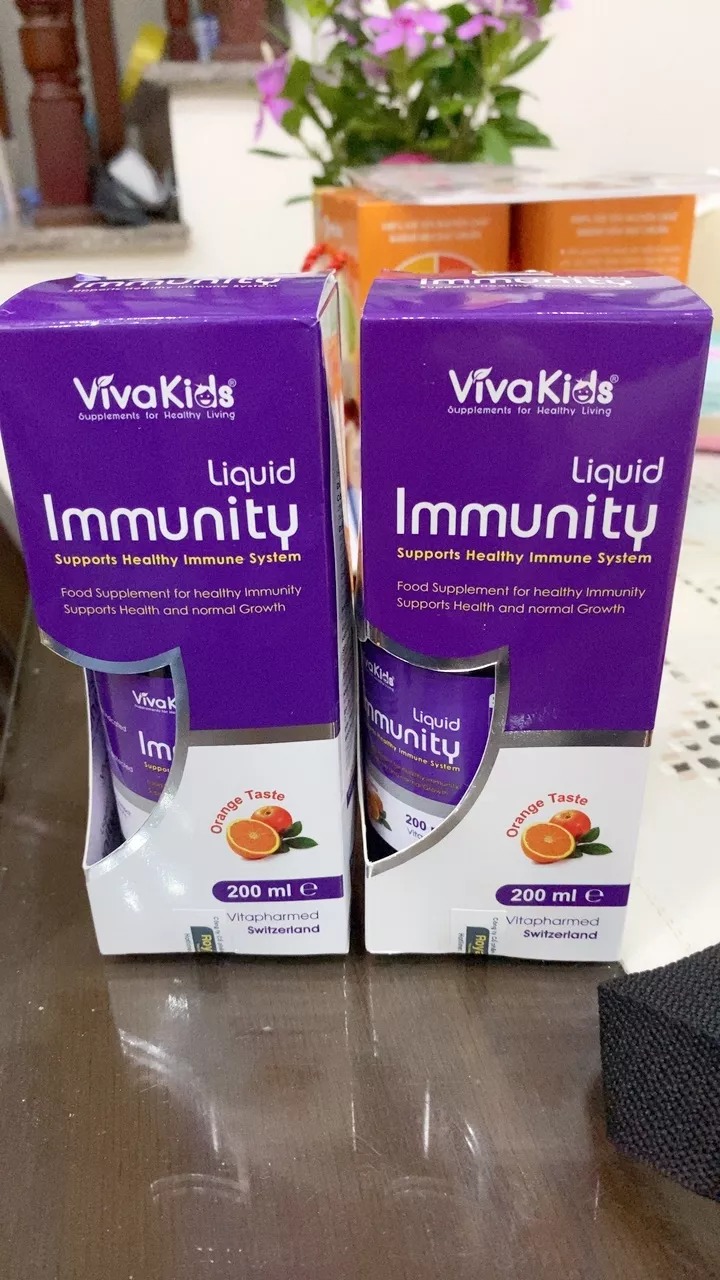 Siro Tăng Đề Kháng Cho Bé VivaKids Immunity 200ml - Giúp Tăng Cường Hệ Miễn Dịch, Chống Virus & Bảo Vệ Sức Khỏe Trẻ Em