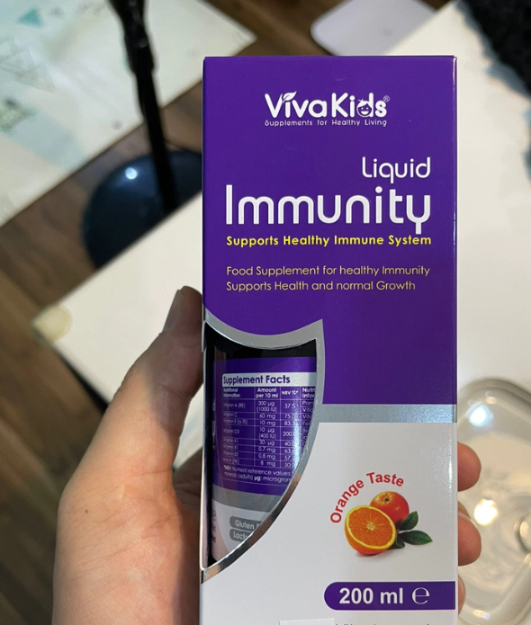 Siro Tăng Đề Kháng Cho Bé VivaKids Immunity 200ml - Giúp Tăng Cường Hệ Miễn Dịch, Chống Virus & Bảo Vệ Sức Khỏe Trẻ Em