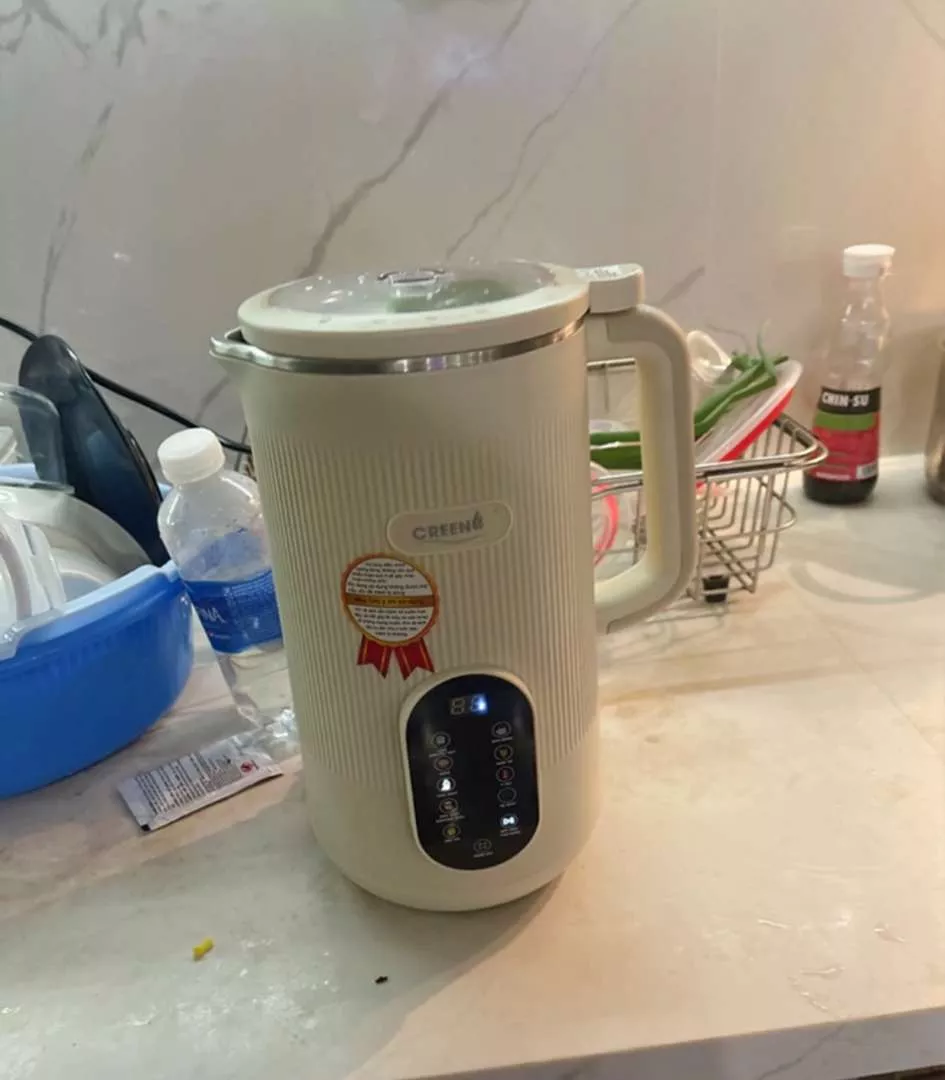 Máy làm sữa hạt Creen CR-1000 - Thiết bị đa năng nấu sinh tố, súp, sạch sẽ tự động 1L, 800W, màn hình cảm ứng, chất liệu inox 304