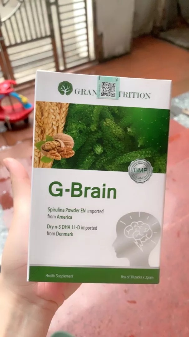 Cốm Sữa Tảo Non G-Brain - Hỗ Trợ Phát Triển Trí Não Cho Trẻ - Thực Phẩm Bảo Vệ Sức Khỏe Từ Tảo Xoắn Spirulina Và DHA Nhập Khẩu