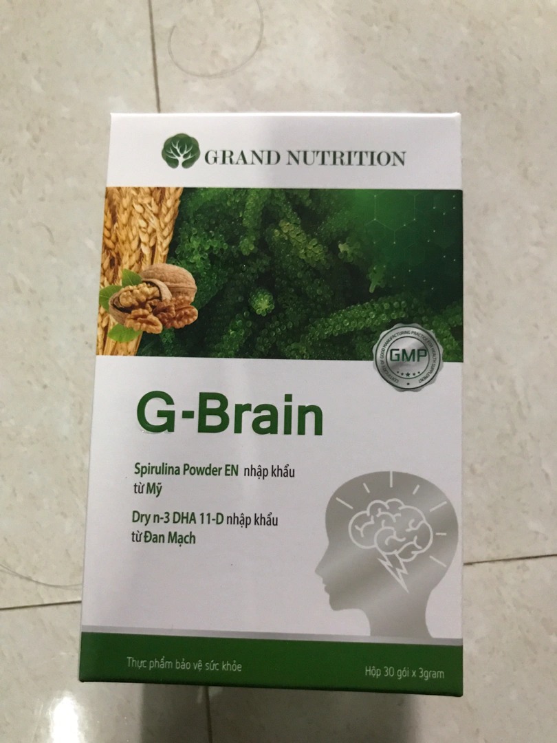 Cốm Sữa Tảo Non G-Brain - Hỗ Trợ Phát Triển Trí Não Cho Trẻ - Thực Phẩm Bảo Vệ Sức Khỏe Từ Tảo Xoắn Spirulina Và DHA Nhập Khẩu