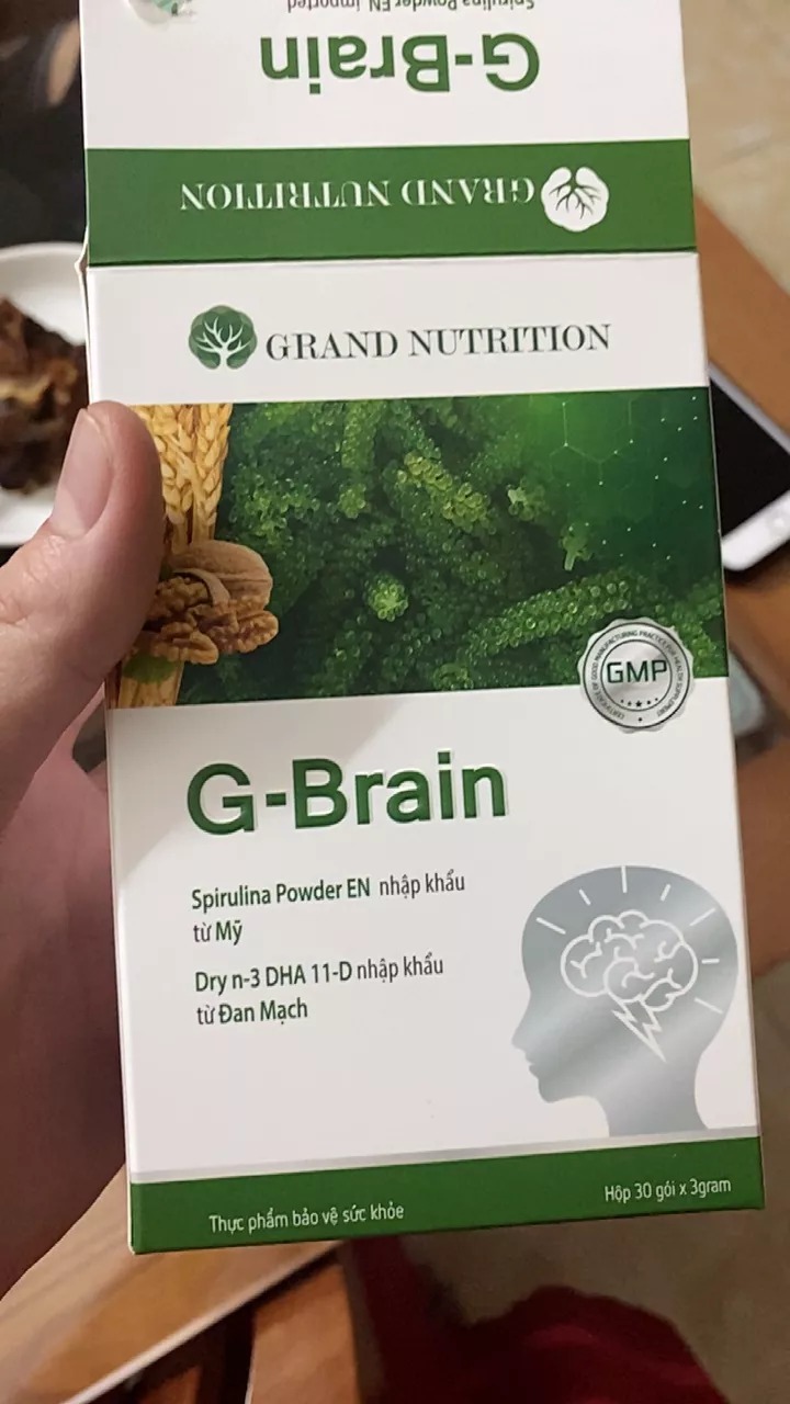 Cốm Sữa Tảo Non G-Brain - Hỗ Trợ Phát Triển Trí Não Cho Trẻ - Thực Phẩm Bảo Vệ Sức Khỏe Từ Tảo Xoắn Spirulina Và DHA Nhập Khẩu