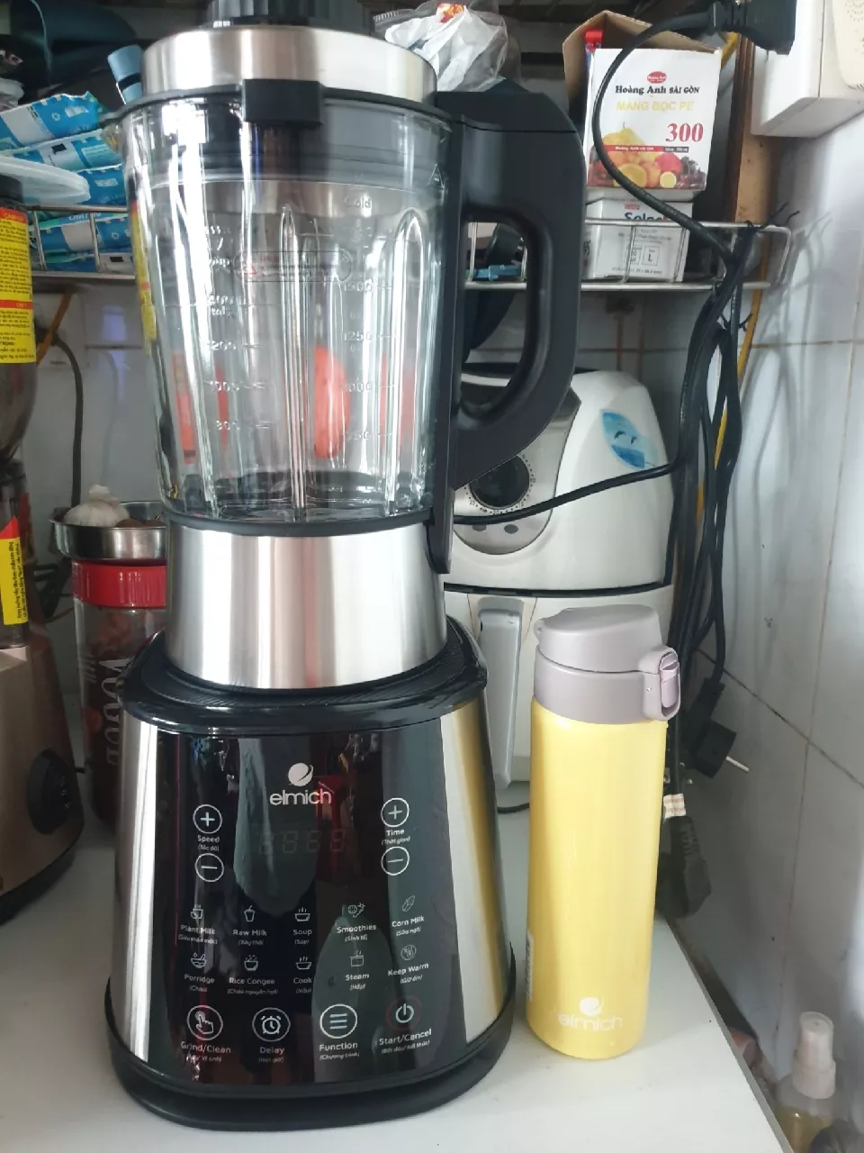 Máy Làm Sữa Hạt Đa Năng Elmich CBE-3902 - Công Suất 800W, Điều Khiển Cảm Ứng, Xay Sinh Tố, Nấu Cháo, Thiết Kế Hiện Đại, Dễ Vệ Sinh