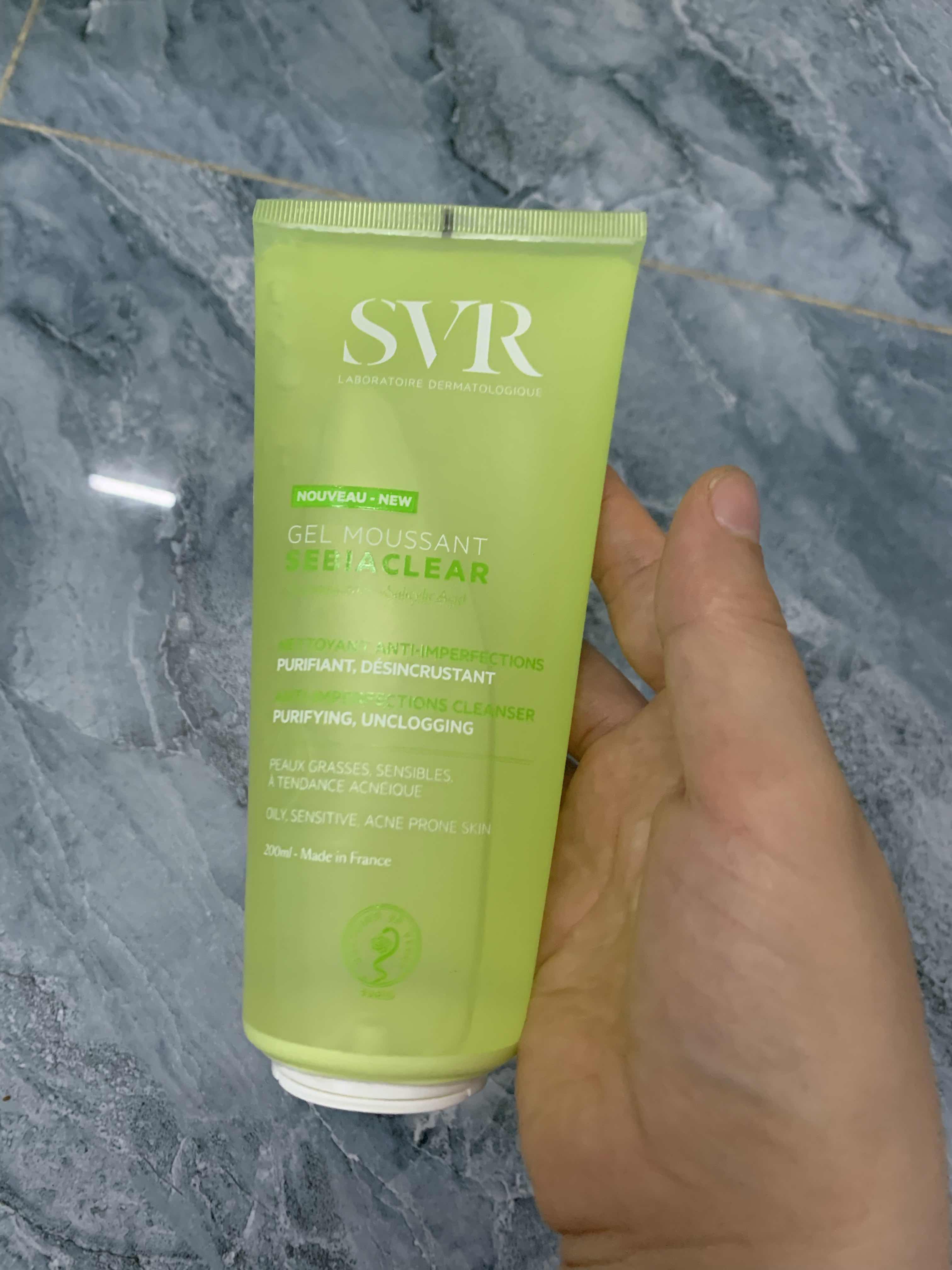Sữa Rửa Mặt SVR Sebiaclear Gel Cho Da Dầu Nhạy Cảm - Làm Sạch Sâu, Ngừa Mụn, Dưỡng Ẩm, Hương Táo Xanh 200ml/400ml