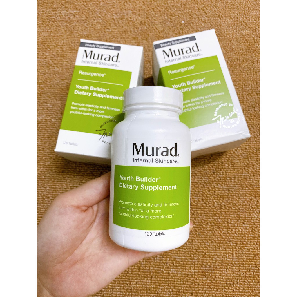 Viên Uống Trẻ Hóa Da Murad Youth Builder - Hỗ Trợ Tăng Sinh Collagen, Căng Mịn Da - Phù Hợp Mọi Loại Da, 120 Viên