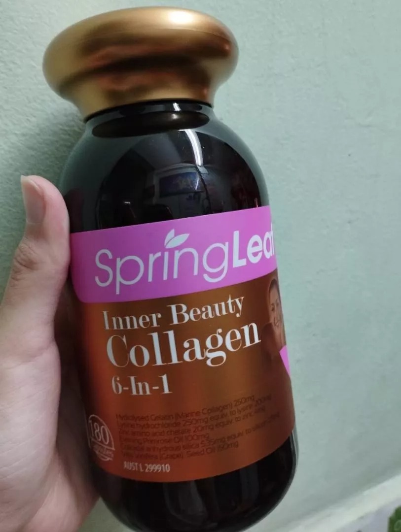 Viên uống Collagen 6 in 1 Spring Leaf Inner Beauty Plus của Úc - Hỗ trợ làm đẹp da, tóc, móng chắc khỏe cho phụ nữ 18+ 90 viên