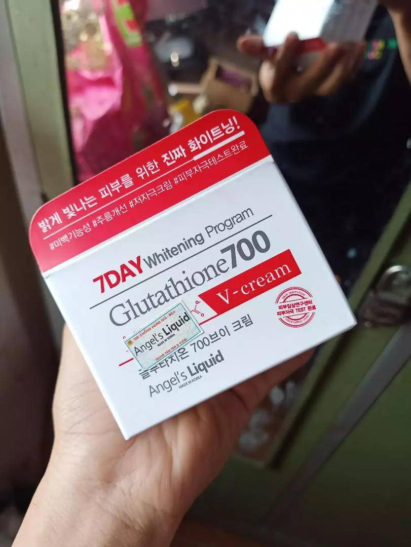 Kem Dưỡng Trắng Da 7 Day Tone-up Program Glutathione 700 V-Cream - Mờ Thâm Nám, Cải Thiện Tông Màu Da - Angel's Liquid Hàn Quốc