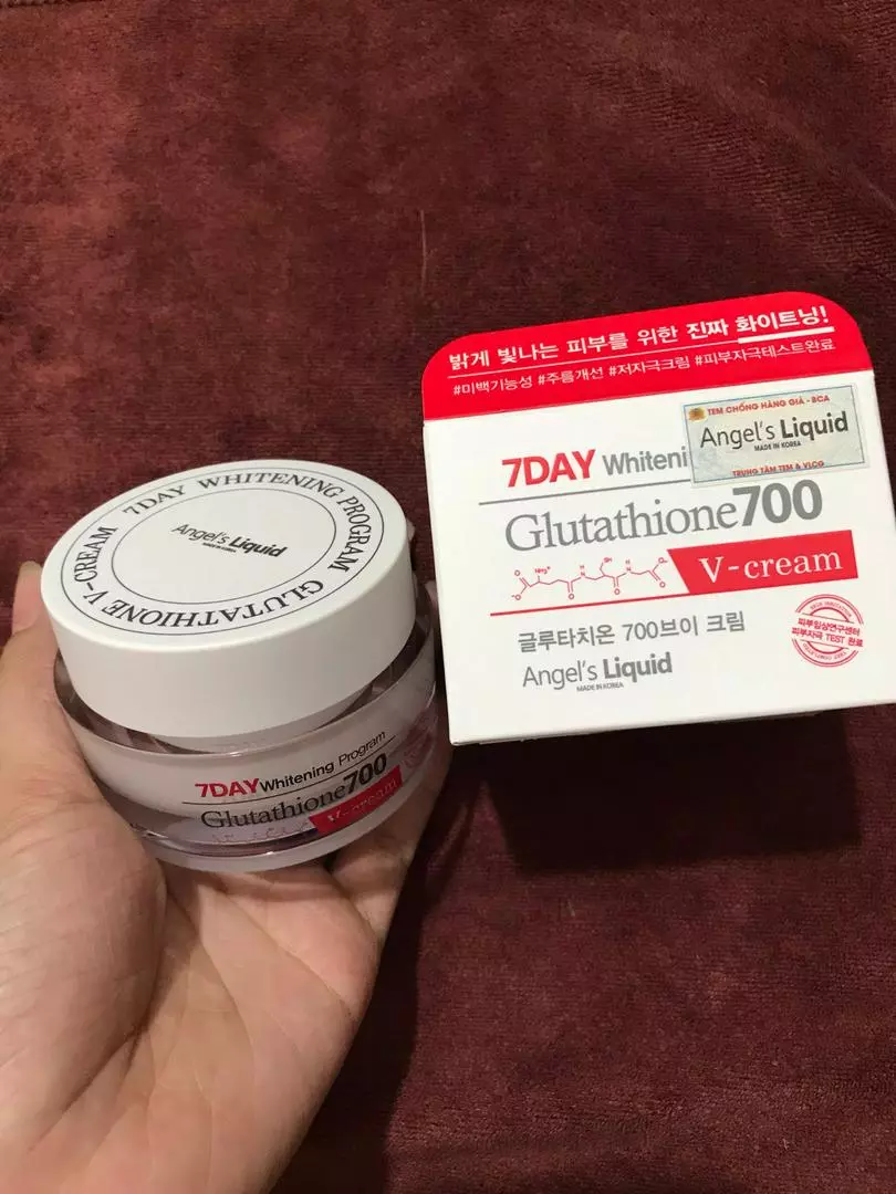Kem Dưỡng Trắng Da 7 Day Tone-up Program Glutathione 700 V-Cream - Mờ Thâm Nám, Cải Thiện Tông Màu Da - Angel's Liquid Hàn Quốc
