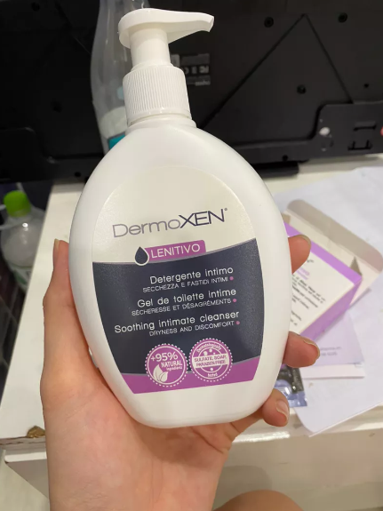 Dung dịch vệ sinh phụ nữ DermoXen Lenitivo 200ml - Giữ ẩm, làm sạch vùng kín, hỗ trợ cân bằng pH sinh lý, giảm ngứa rát